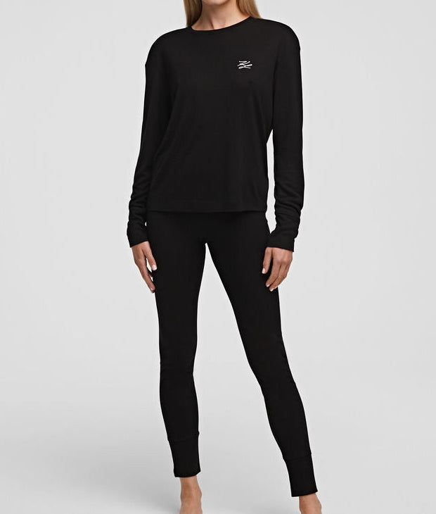 KARL LAGERFELD Tshirt & Leggings Travel Set schwarz GrXL