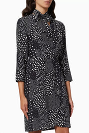 KARL LAGERFELD Long Sleeved Silk Kleid Gr42