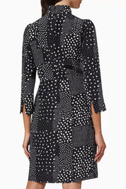 KARL LAGERFELD Long Sleeved Silk Kleid Gr42