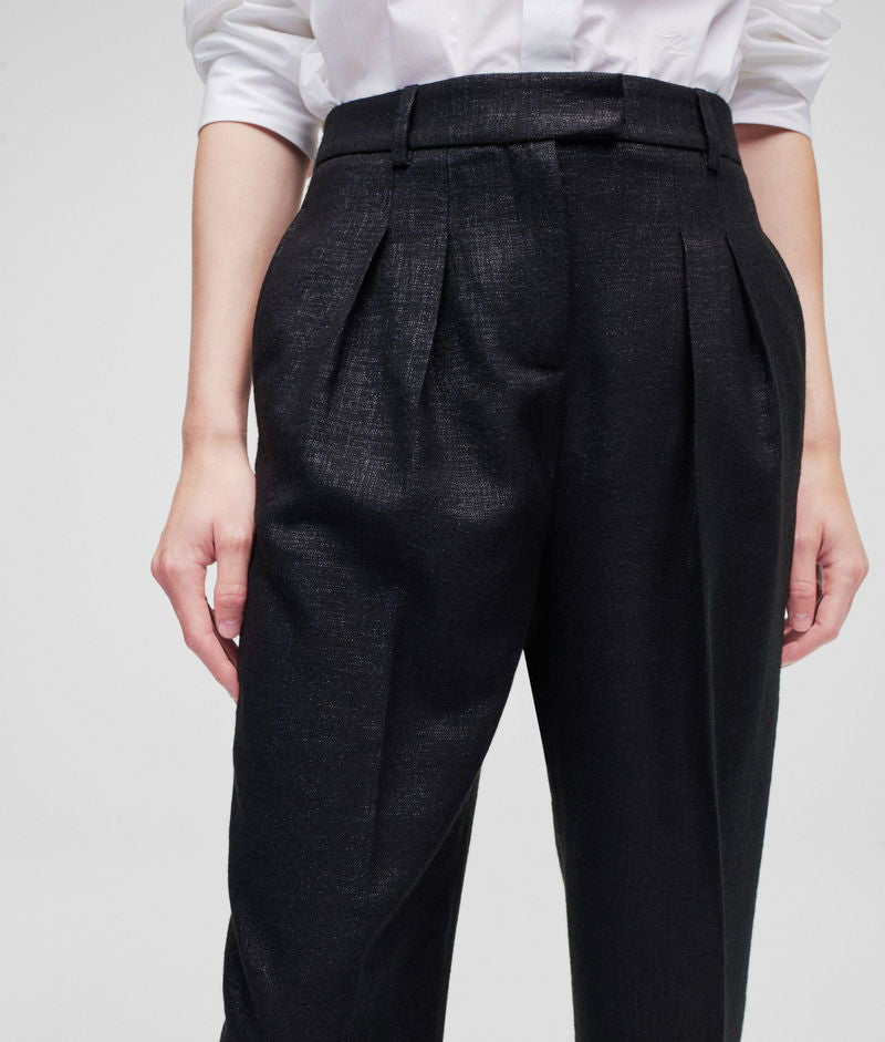 KARL LAGERFELD Tailored Hose glitzer schwarz Gr42