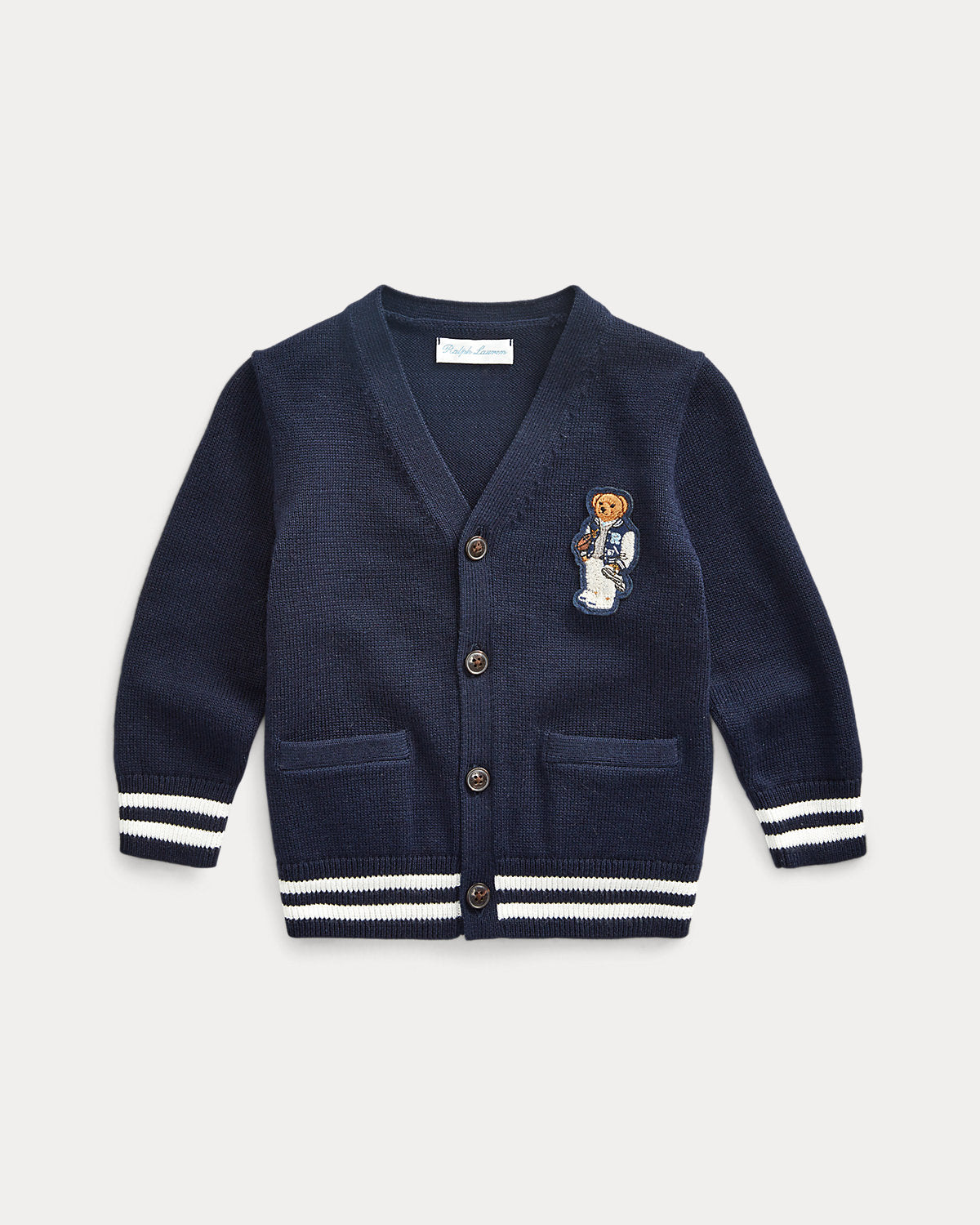 RALPH LAUREN Baby Boy Bear 100% Cotton Cardigan Gr3M