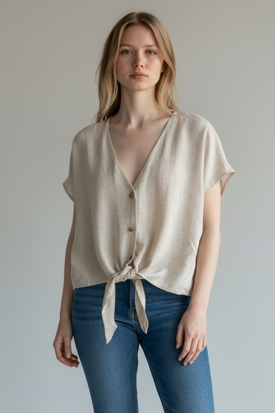 Only Curve Top beige Gr46