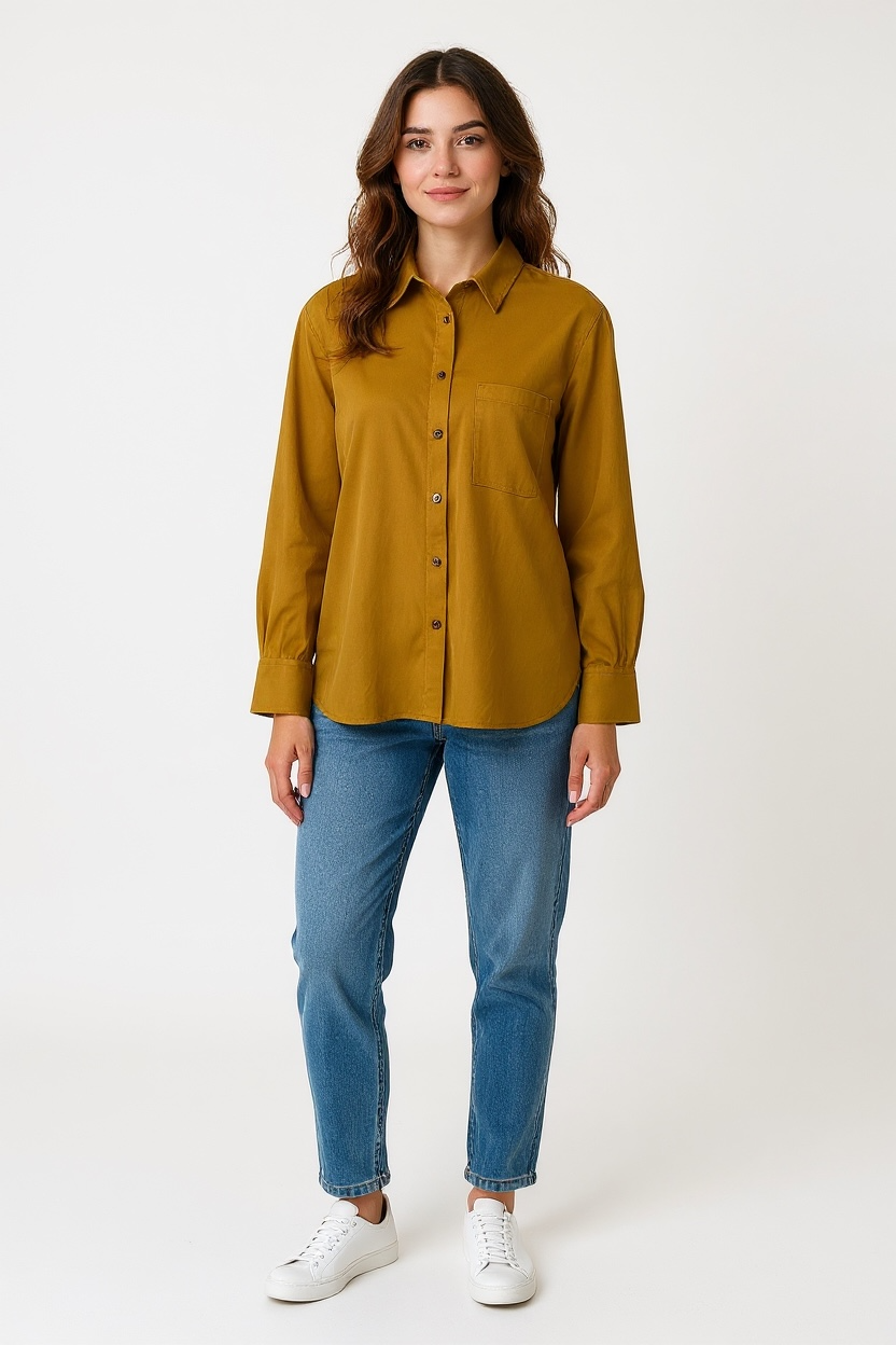 Vero Moda Aware Hemd dunkelgelb GrM