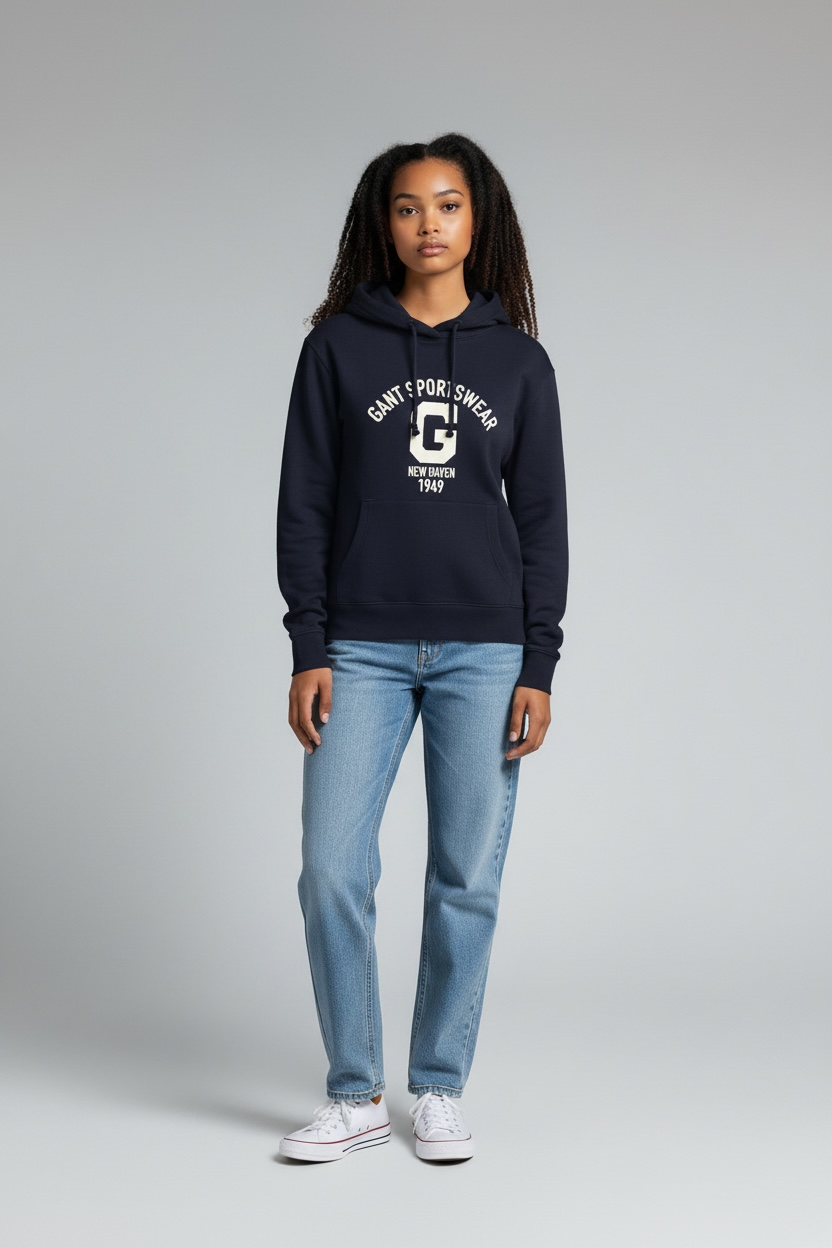 DAMEN Gant Hoodie navyblau XS-XXL