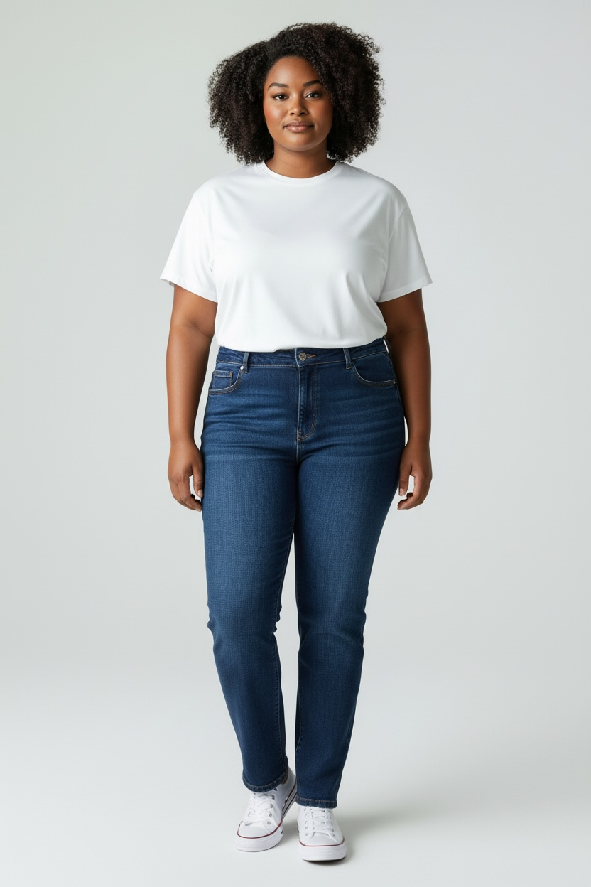 Vero Moda Curve Jeans dark blue denim Gr46