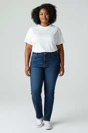 Vero Moda Curve Jeans dark blue denim Gr46