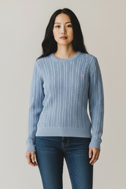 DAMEN RALPH LAUREN Strickpullover hellblau