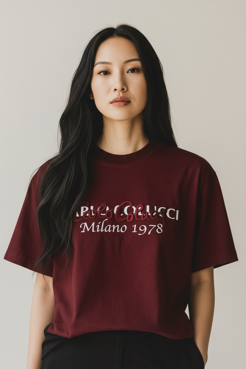 Carlo Colucci Crop Shirt bordeaux/rot