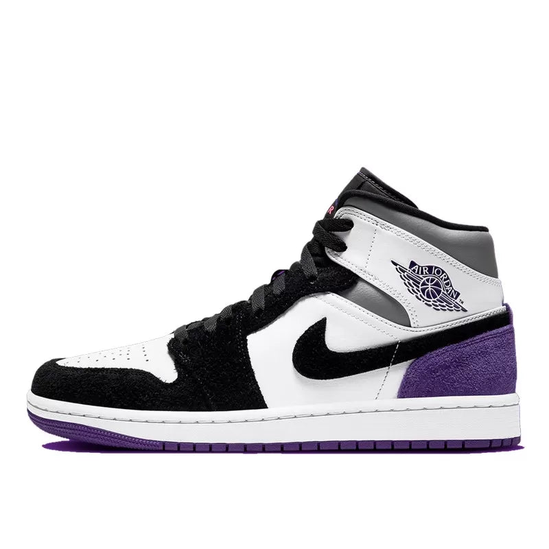 Nike Air Jordan 1 Mid SE Purple Black Gr51.5 Sneaker