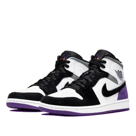 Nike Air Jordan 1 Mid SE Purple Black Gr51.5 Sneaker