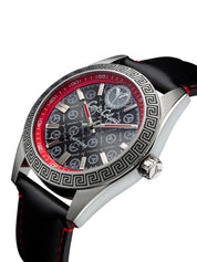 Nr.33 Carlo Colucci Edelstahluhr mit Lederarmband + 2 Jahre Herstellergarantie