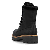RIEKER Biker Boots Black Biker Stiefel Warumfutter Schwarz 72625