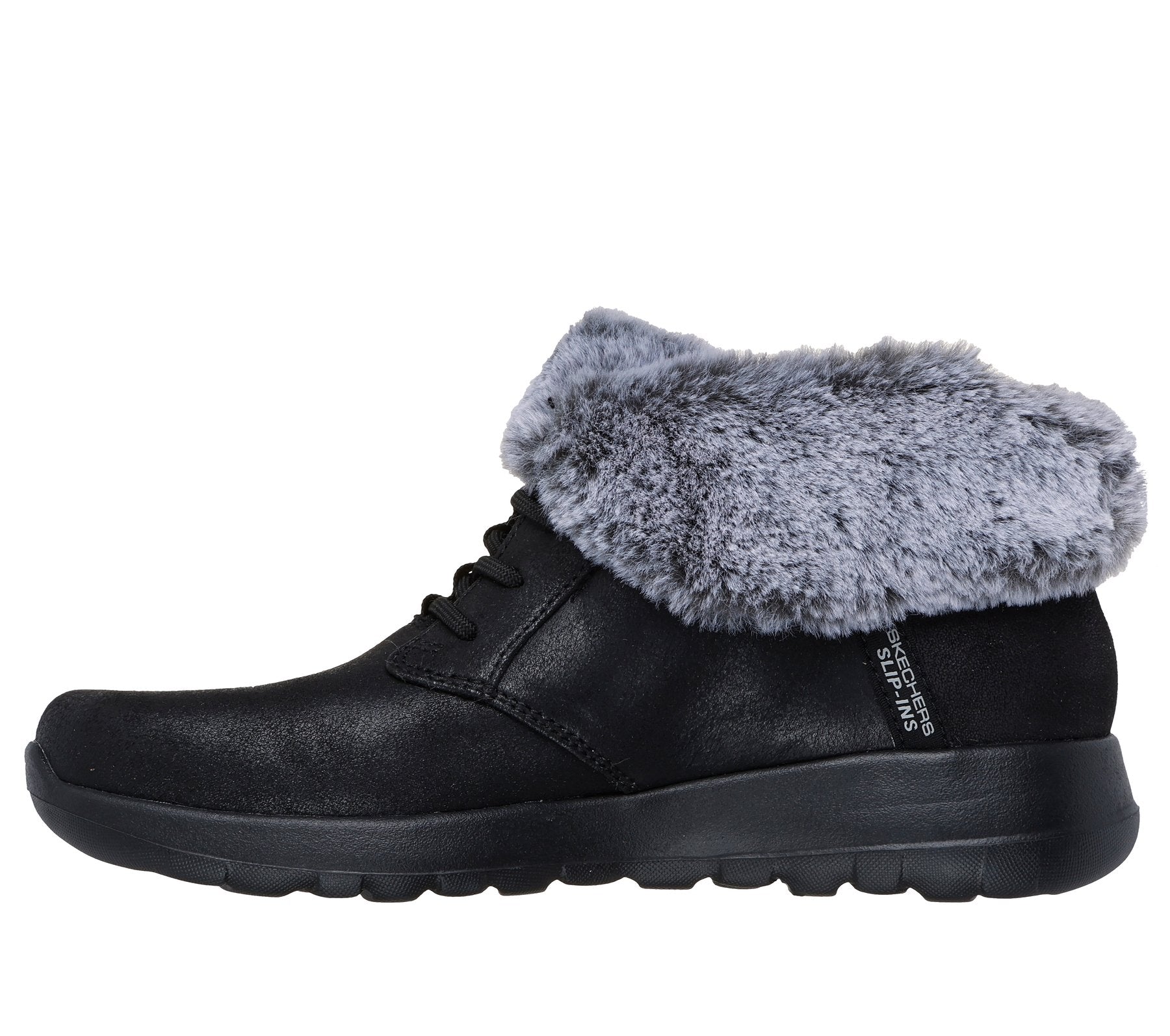 SKECHERS Slip In On the Go Joy Cozy Charm Schwarz/Grau Gr. 39