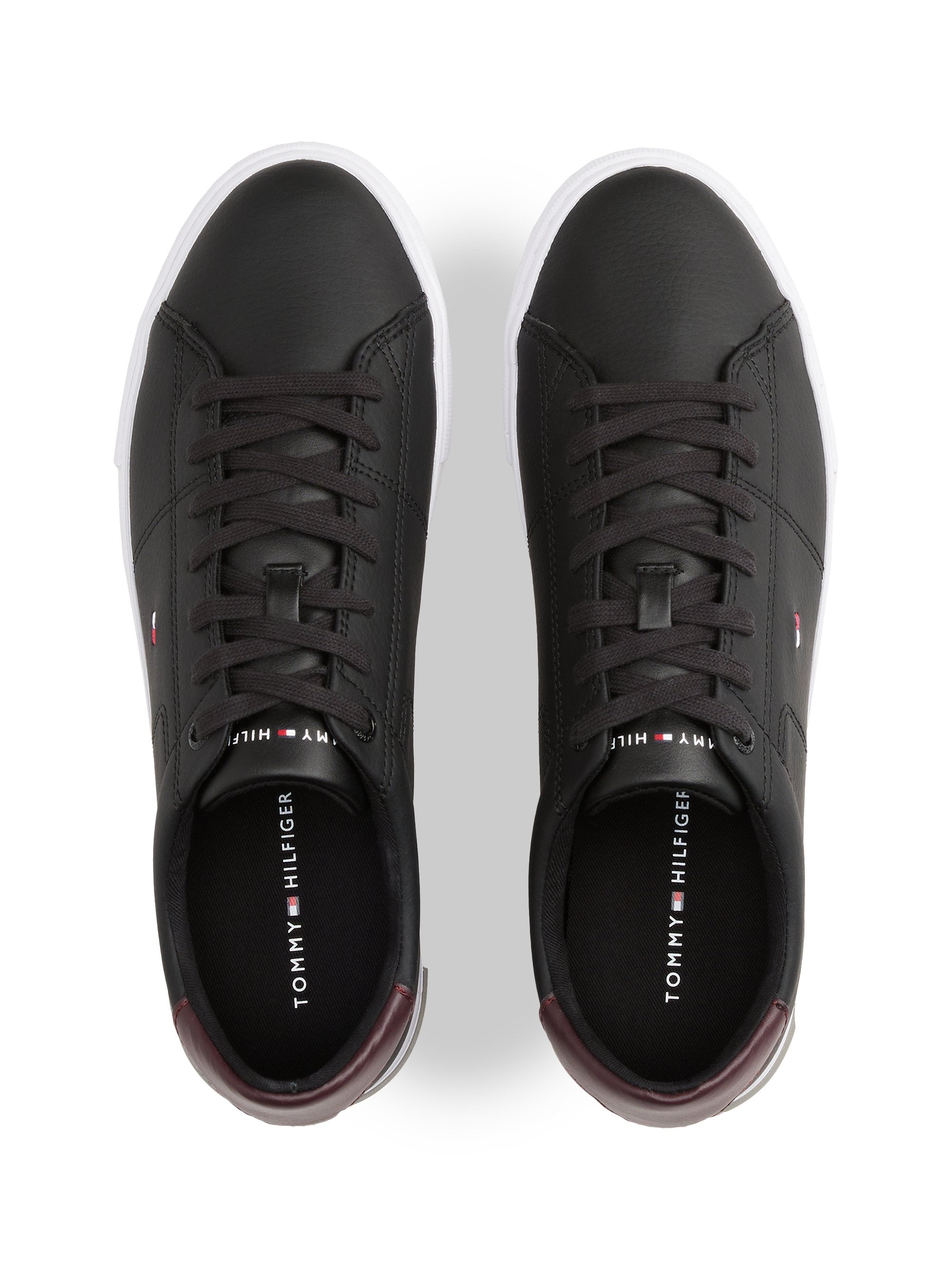 TOMMY HILFIGER Essential Leather Sneaker Leder schwarz Gr.43