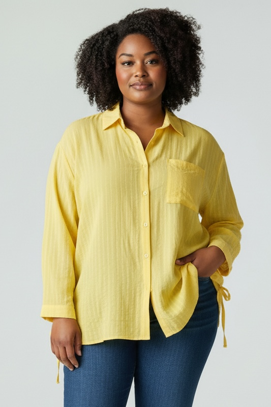 Ulla Popken Hemd Gelb 721854 61 (U8)