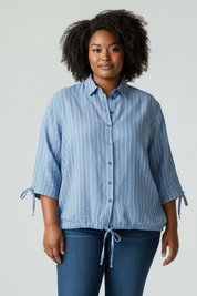 Ulla Popken Hemd Blau 803058 902 (U31)