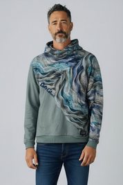 Carlo Colucci Hoodie grünblau