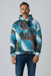 (55) Carlo Colucci Hoodie hellblau bunt