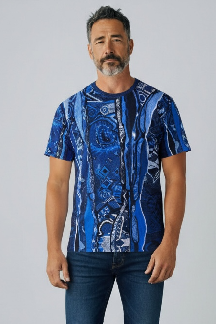 Carlo Colucci Tshirt blau -15-