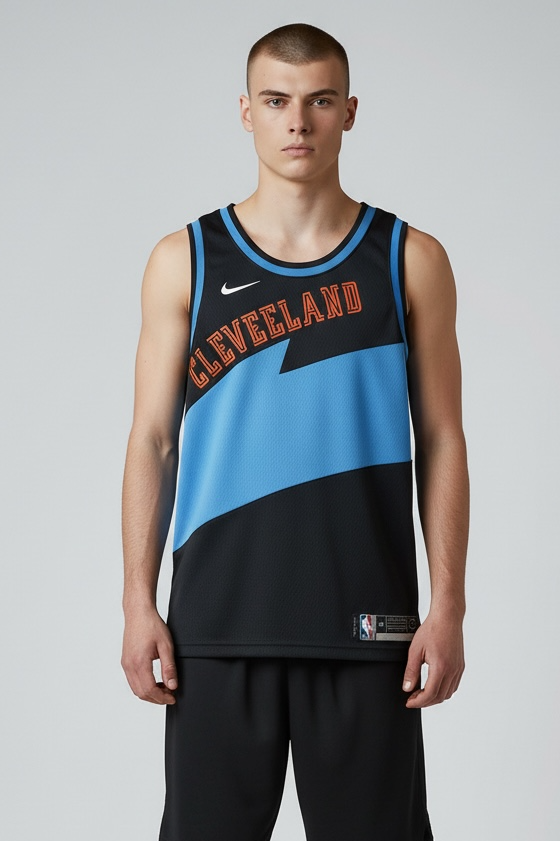 NBA Cleveland Trikot blau schwarz (176)