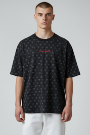 Carlo Colucci Tshirt schwarz rot