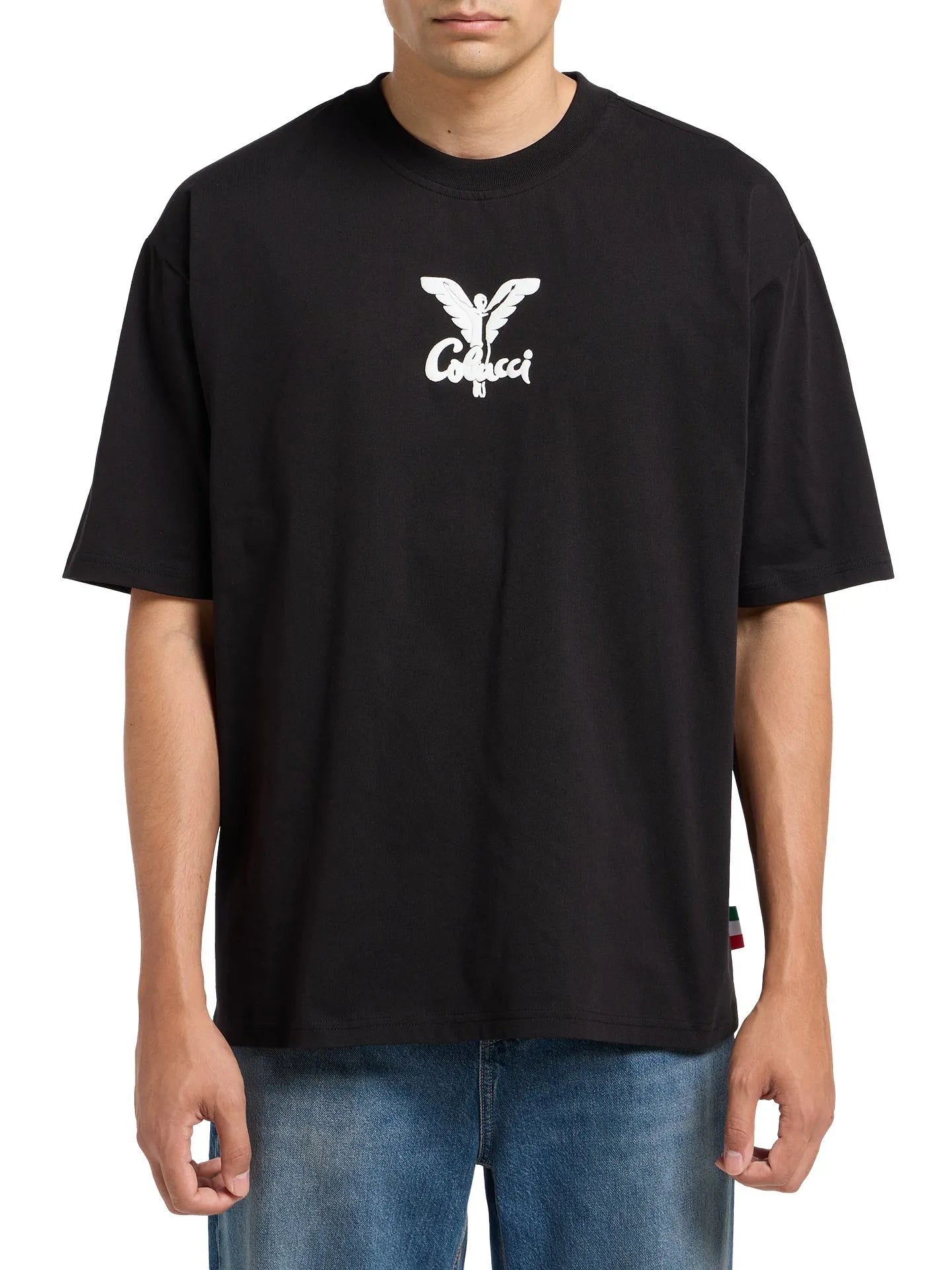 Carlo Colucci Tshirt schwarz Rücken Logo (9) CC-C3371-20