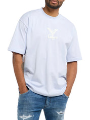 Carlo Colucci Tshirt hellblau Rücken Logo (110/112)