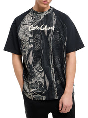 Carlo Colucci Tshirt schwarz muster