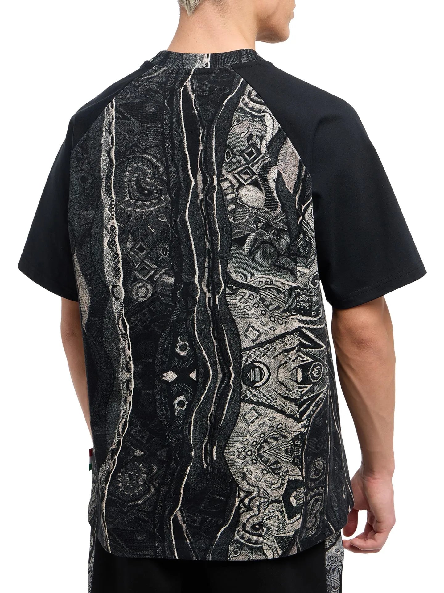 Carlo Colucci Tshirt schwarz muster