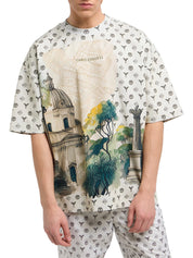 Carlo Colucci Tshirt schwarz / beige muster