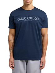 Carlo Colucci Tshirt dunkelblau -28-