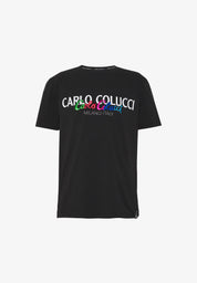Carlo Colucci Unisex Tshirt schwarz print -56-