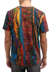 Carlo Colucci Tshirt braun muster -15-