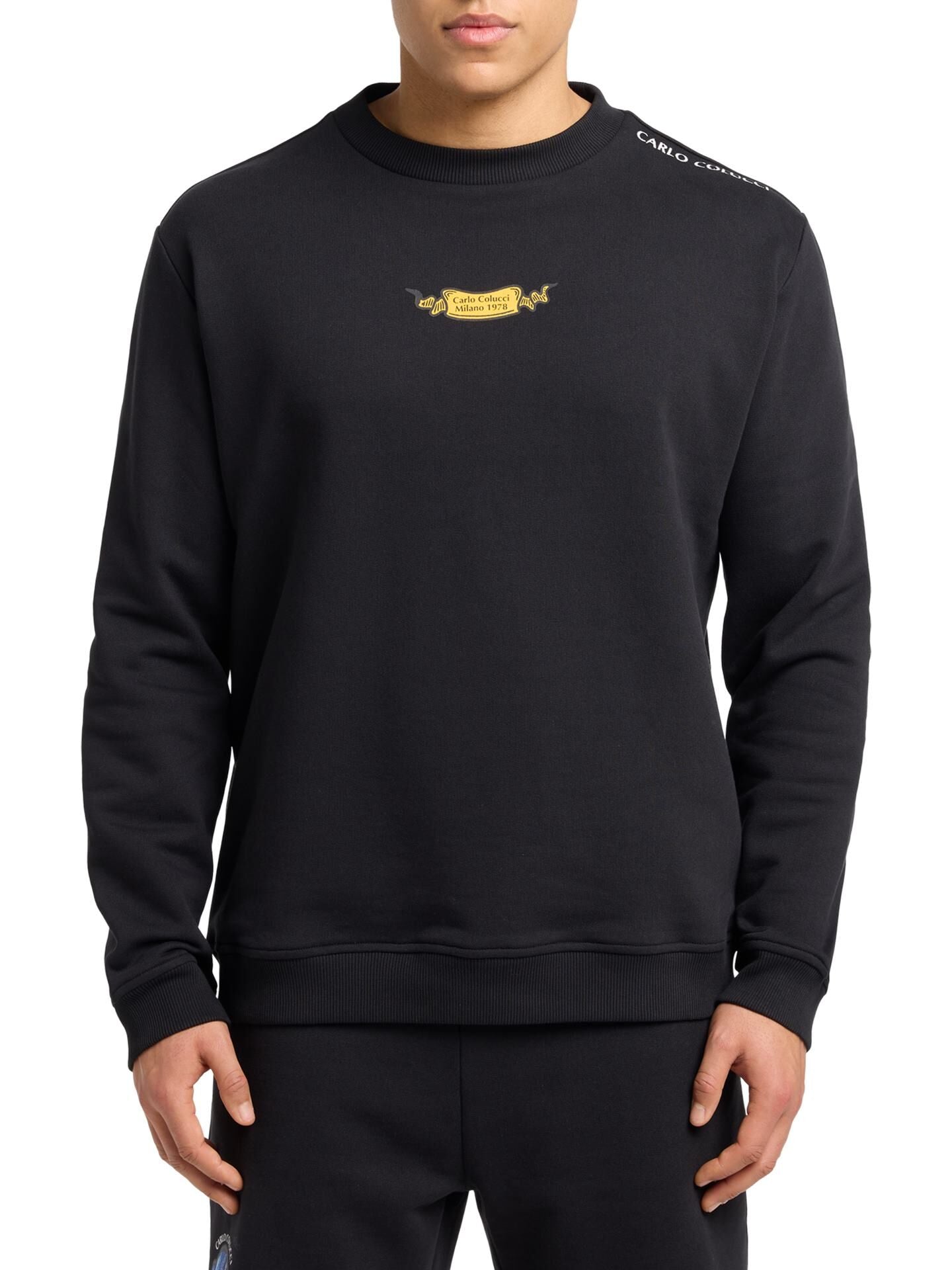 Carlo Colucci 2er Set Sonne Mond Pullover Short schwarz