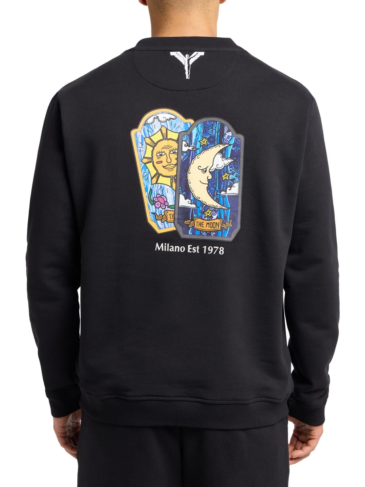 Carlo Colucci 2er Set Sonne Mond Pullover Short schwarz