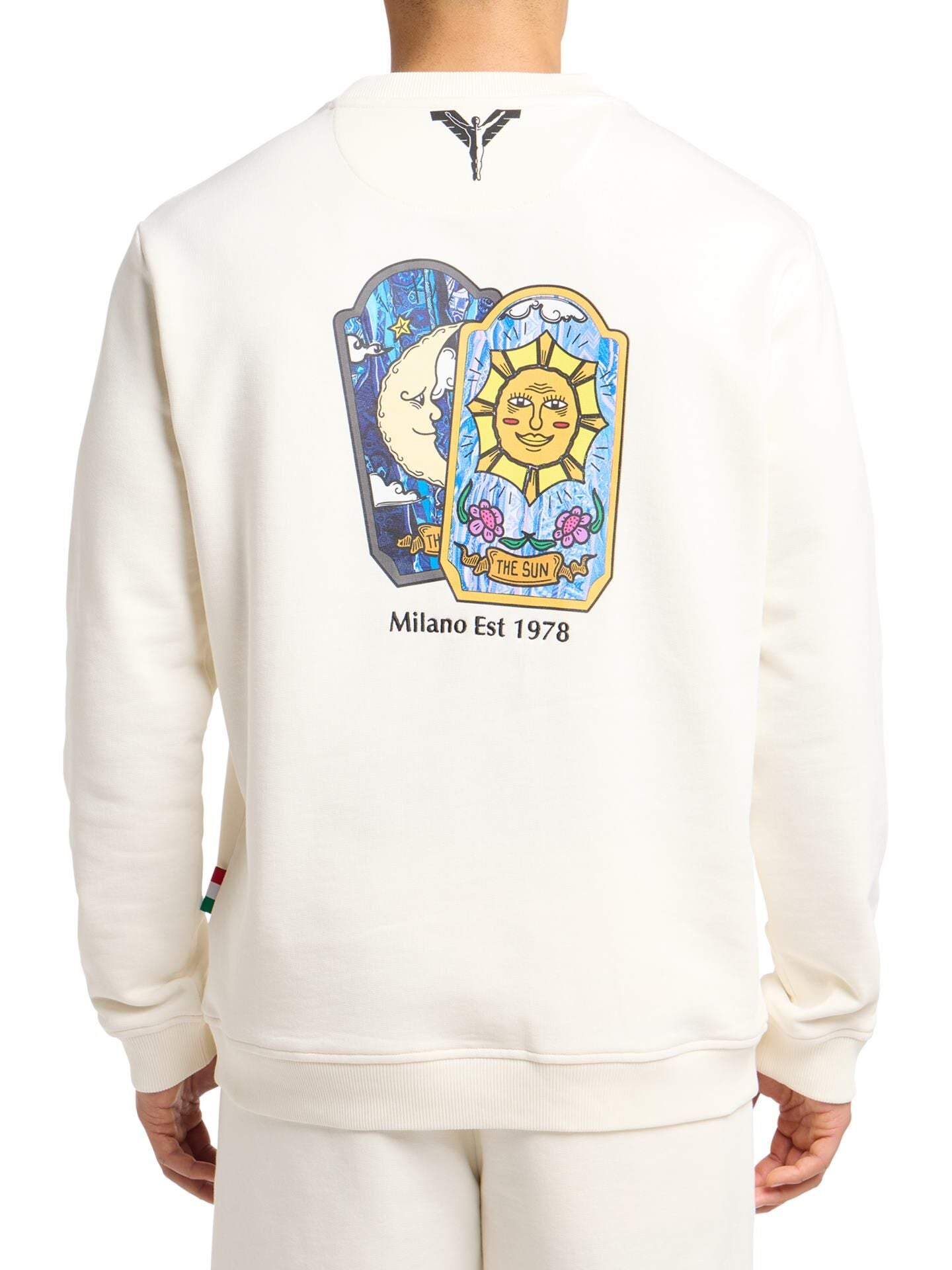 Carlo Colucci 2er Set Pullover Short Sonne Mond creme -154-