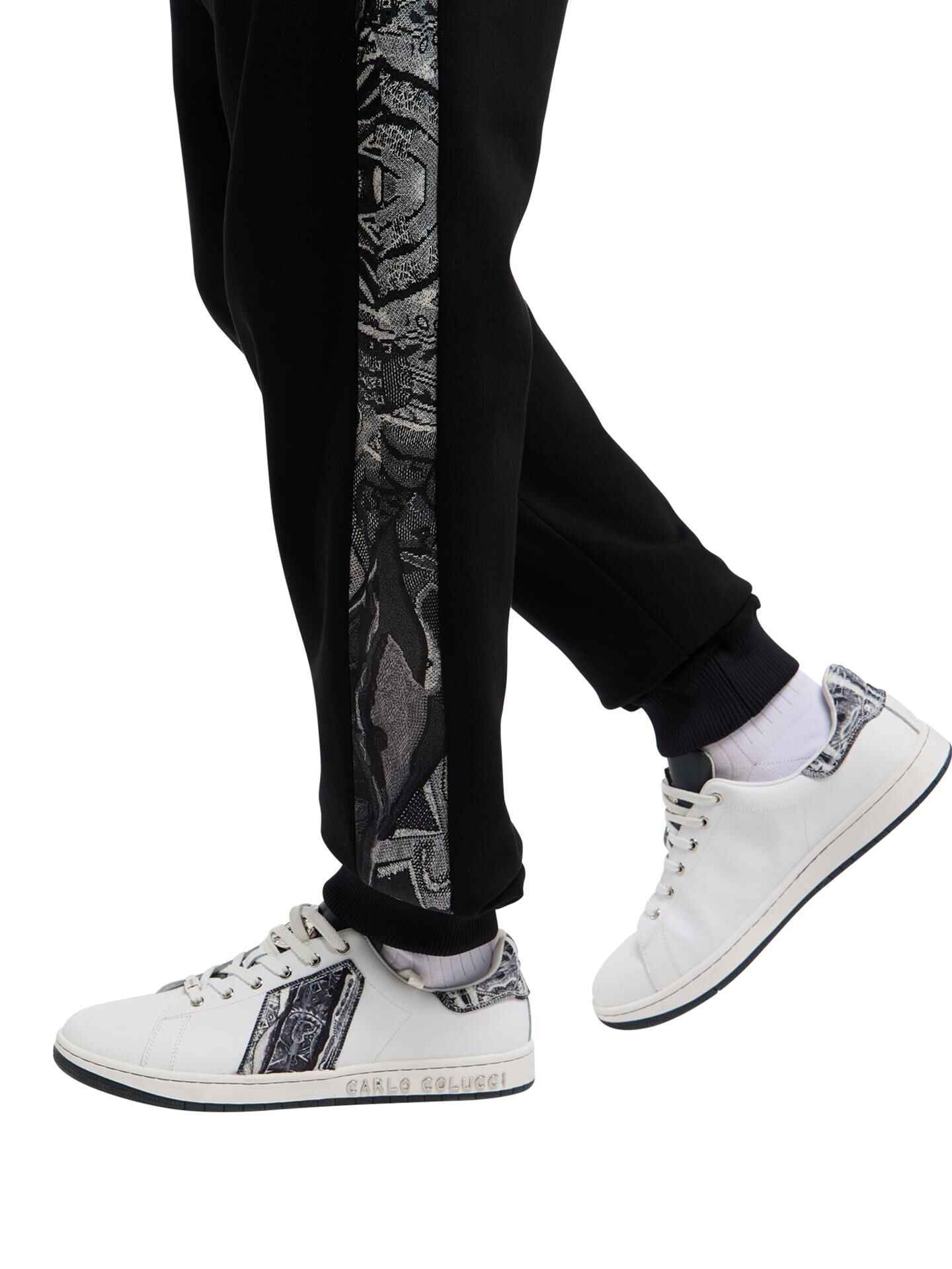 Carlo Colucci Hose schwarz muster