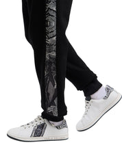 Carlo Colucci Hose schwarz muster