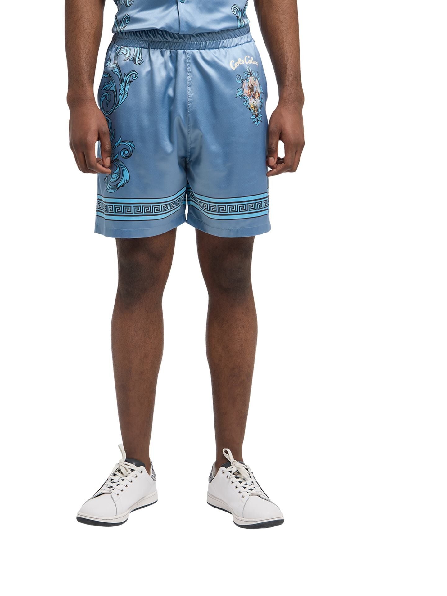 Carlo Colucci Satin Short blau -56-