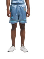 Carlo Colucci Satin Short blau -56-