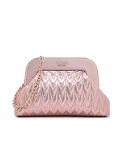 GUESS Handtasche Clutch Chain Pink Glitzer