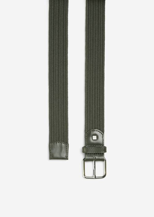 Marc O‘Polo Fabric Belt Leather Details Gürtel Leder Details khaki grün