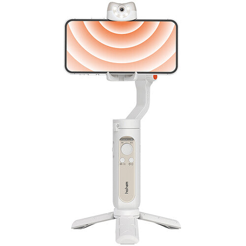HOHEM iSteady V2 AI Smartphone Gimbal Built-In LED Light White Weiß