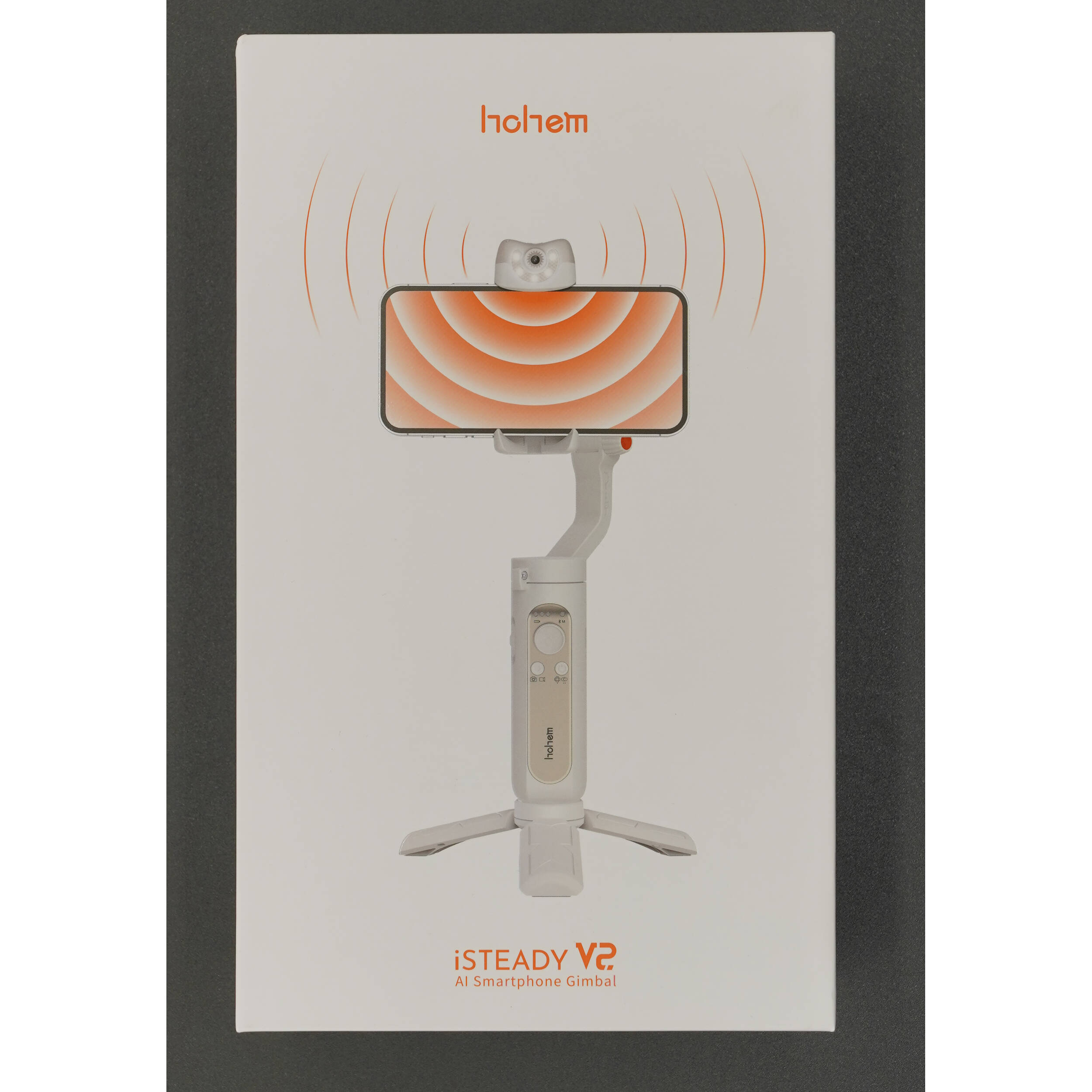 HOHEM iSteady V2 AI Smartphone Gimbal Built-In LED Light White Weiß