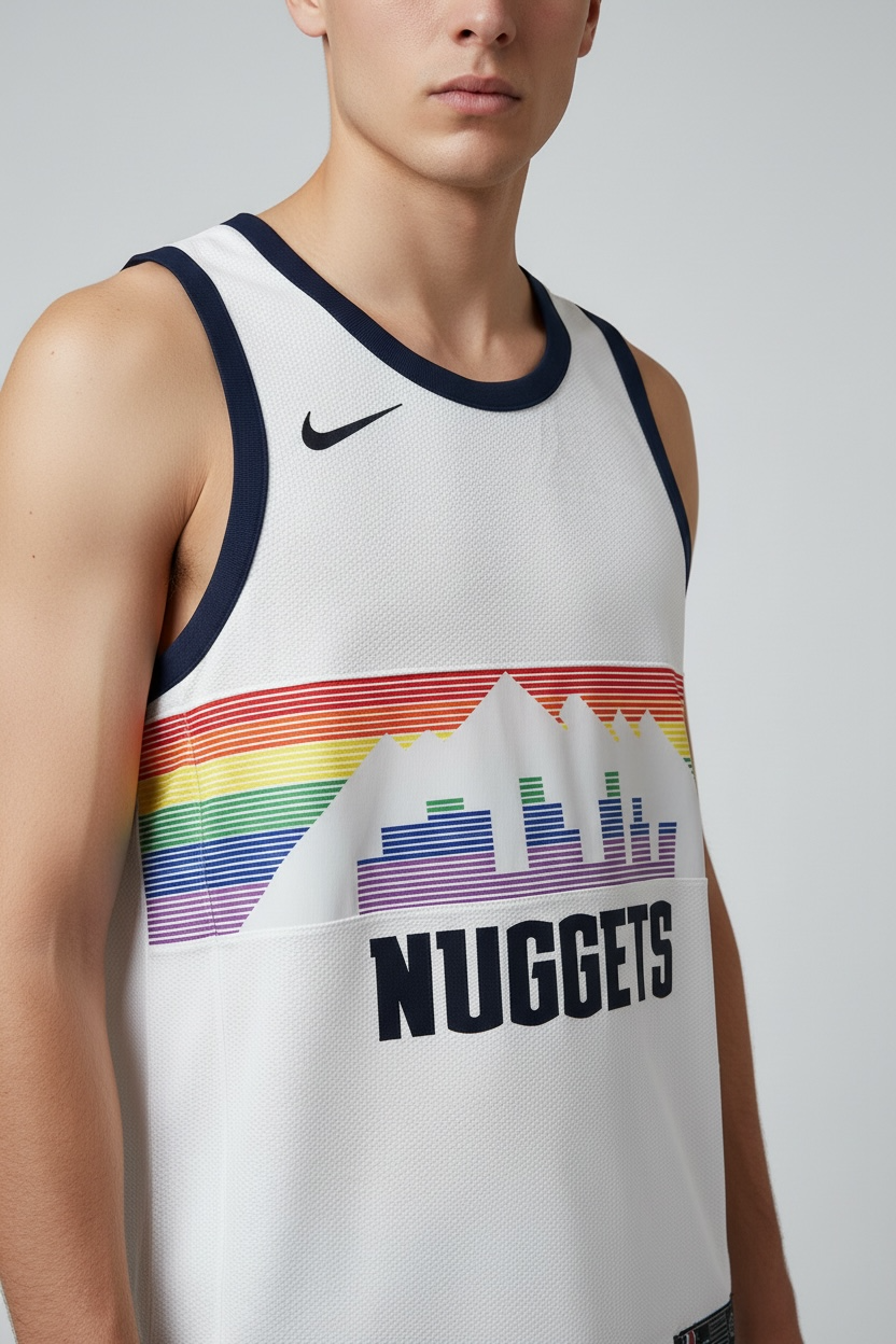 NBA Nuggets Trikot weiß Gr.L -ST4-