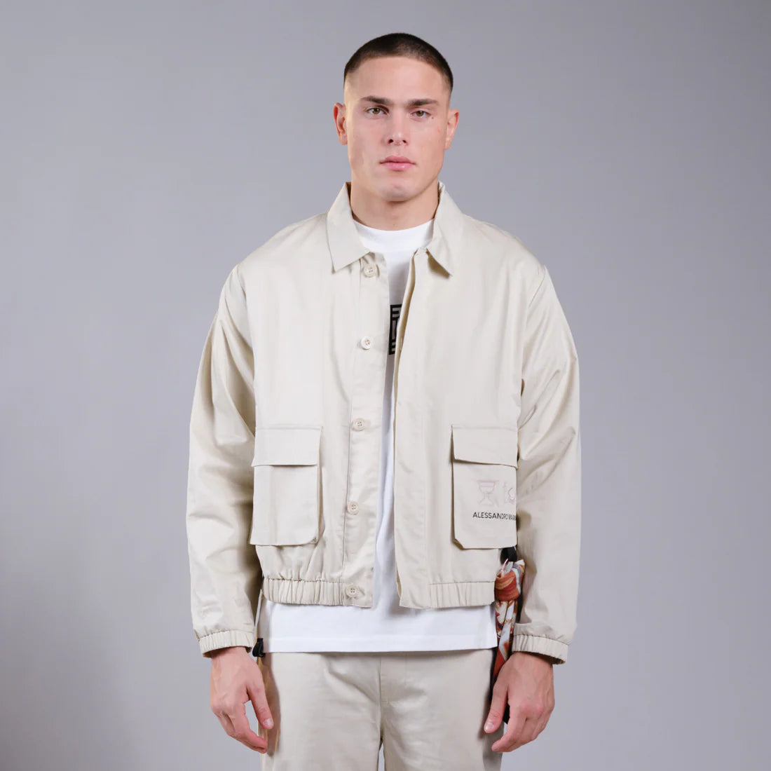 Alessandro Magno Tracksuit Jacke Chapter 4 beige -63-