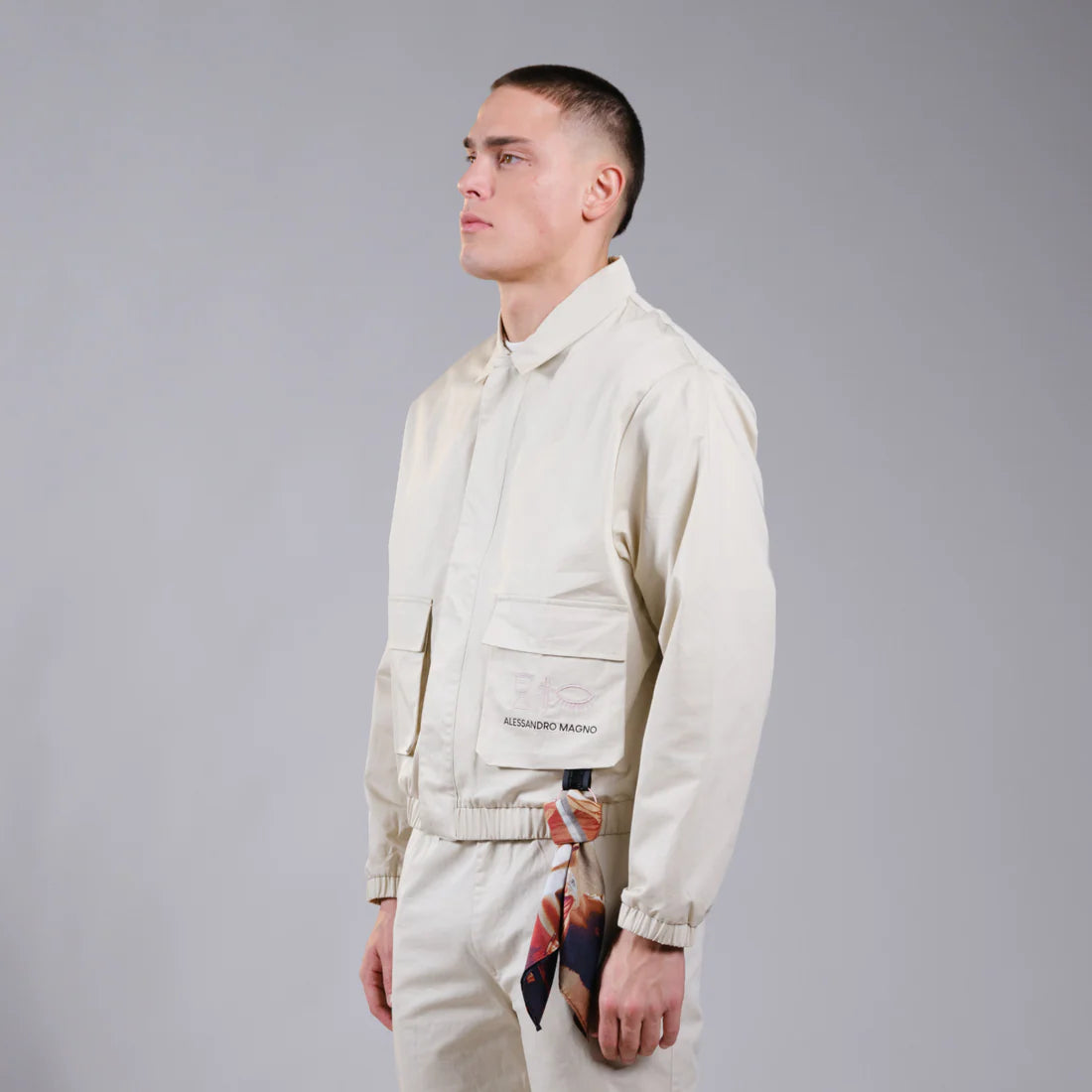 Alessandro Magno Tracksuit Jacke Chapter 4 beige -63-