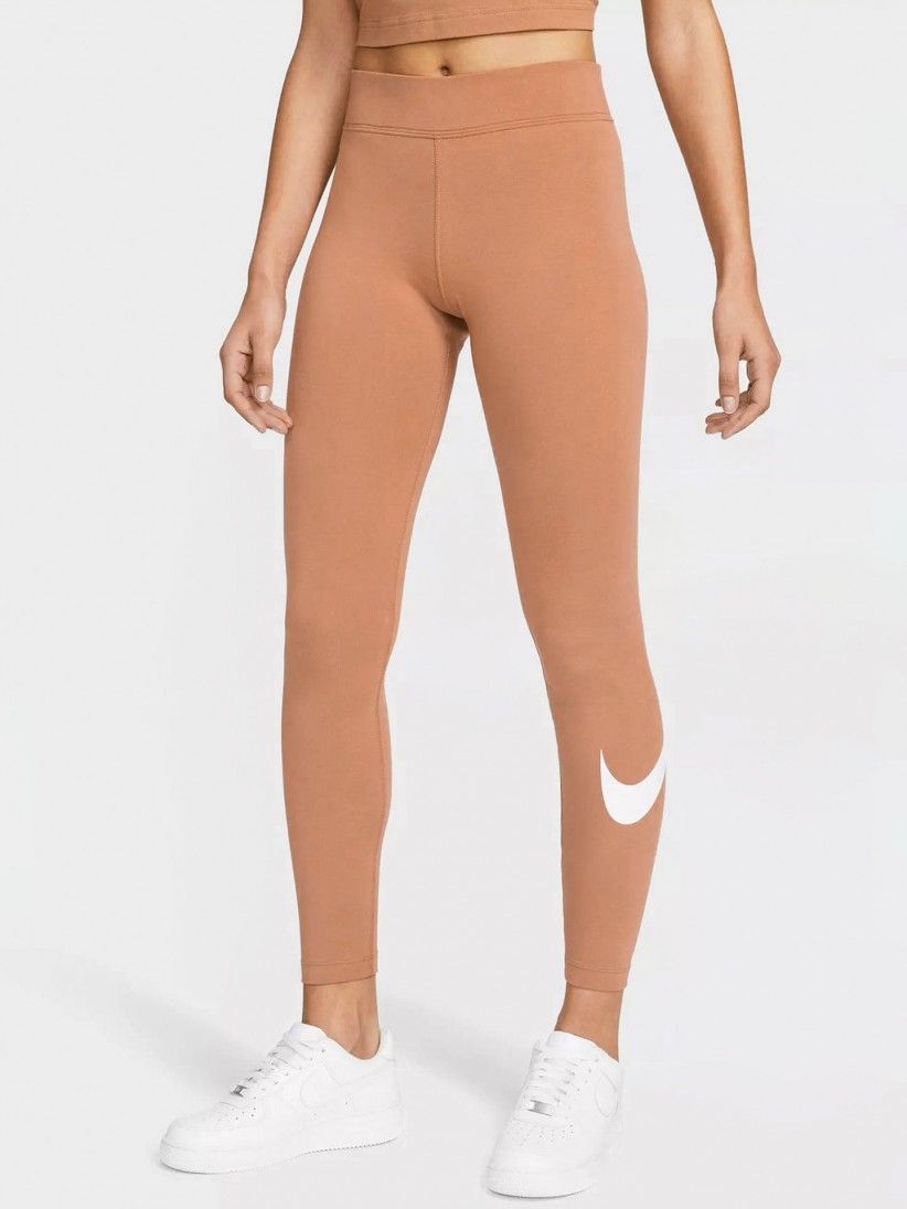 NIKE Thight Fit Mid Rise Leggings braun Gr.S -99-