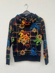 (Stange2) Carlo Colucci Hoodie schwarz-bunt Gr. XS