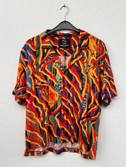 (Stange2) Carlo Colucci Herren Satin Hemd Gr. L